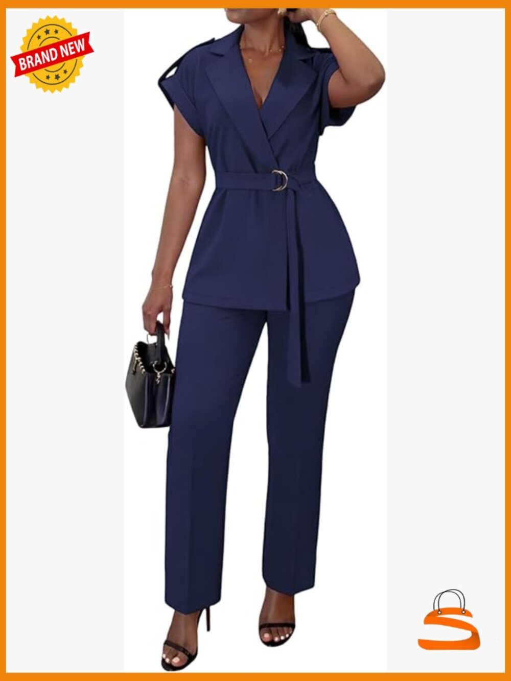 Women's Business Suit Set Blazer Vest & Pencil Pants 2 Piece Work Outfits